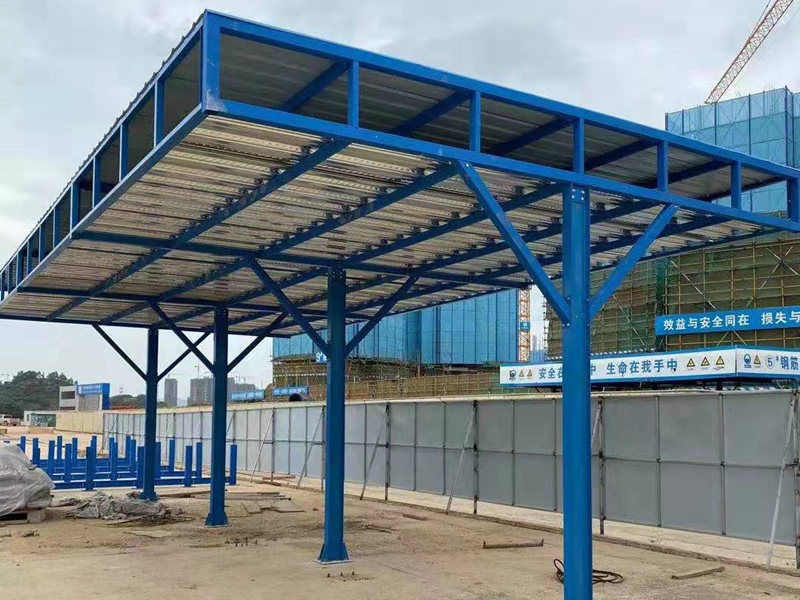 工地單立柱鋼筋加工棚